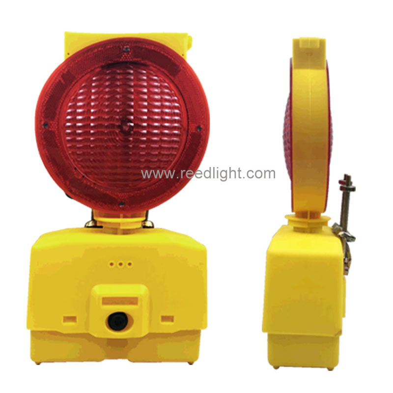Solar Barricade Warning Light Flashing LED