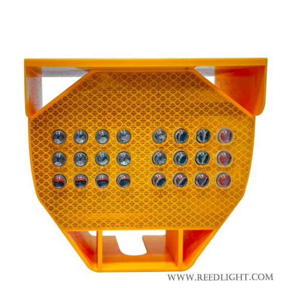 LED Barricade Flashing Light Solar Warning