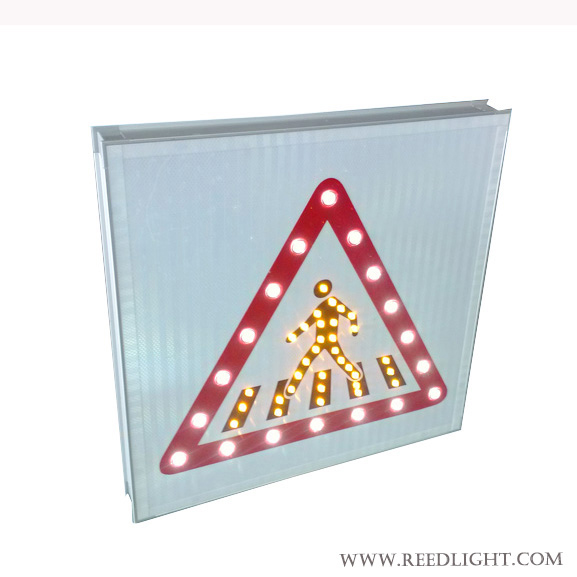 Pedestrian Walkway Sign Light LED Solar Powered