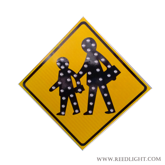 Solar Crosswalk Signboard Zebra LED Warning Lighting
