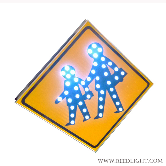 Solar Crosswalk Signboard Zebra LED Warning Lighting