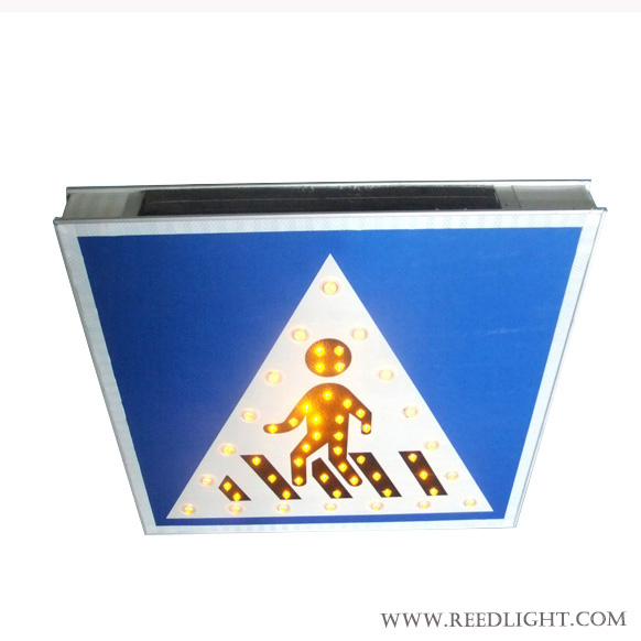 RL-L6 Student Crossing Sign Yellow LED Warning Light Solar Powered Student Crossing Sign Yellow LED Warning Light Solar Powered