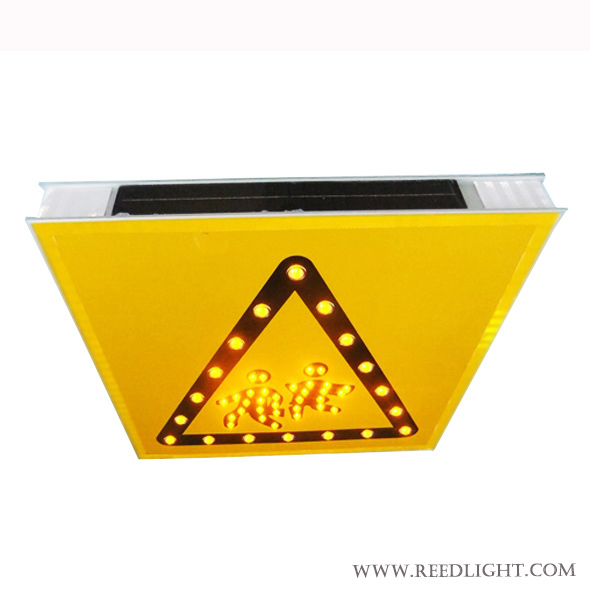 Crosswalk Safety Signs LED Light Solar Powered