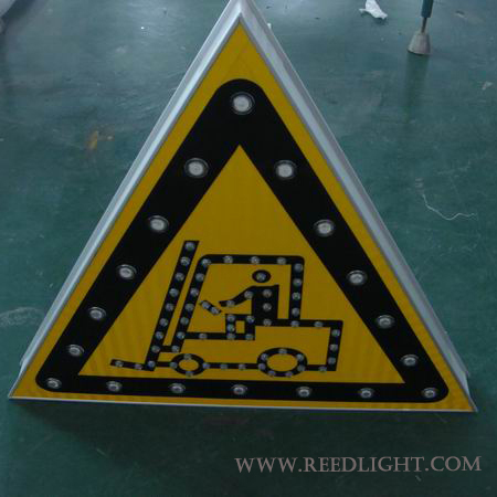Forklift Safety Signs Traffic Warning Light LED Solar Powered