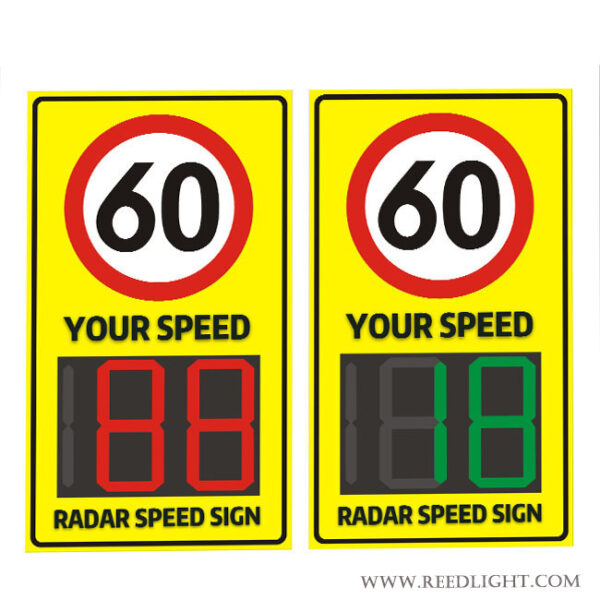 Solar Powered Radar Speed Signs LED Light for Road Safety