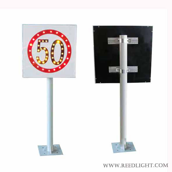 Solar Powered Speed Limit Signs Digital LED Light for Road Safety