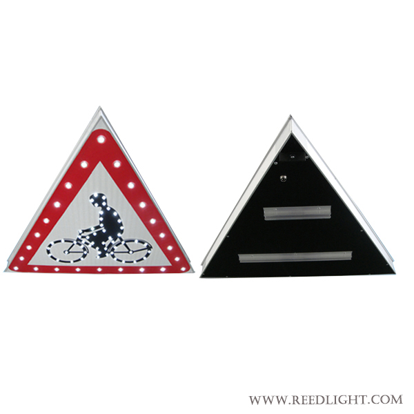 Bicycle Road Signs Solar Powered LED Traffic Guide
