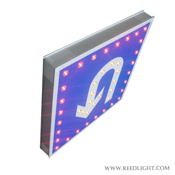 Guide Driving Signs Solar LED Traffic U Turn Direction
